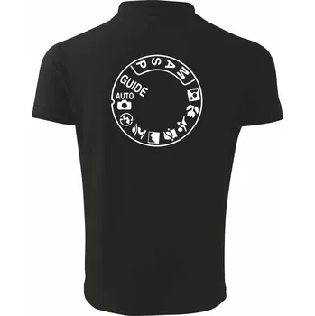Pánská košile Foto režimy - Polokošile pánská Pique Polo 203 - M ( Černá )