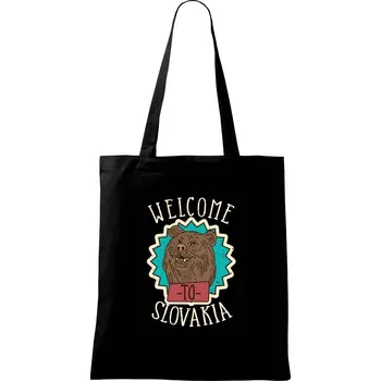 Welcome to Slovakia - Taška bavlněná - 42 x 38 cm ( Černá )
