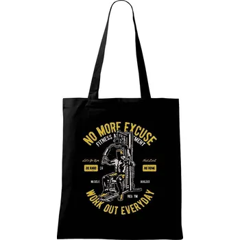 Nákupní taška Work Out Everyday - Taška bavlněná - 42 x 38 cm ( Černá )