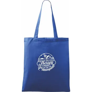 Nákupní taška I don't need therapy countryside - Taška bavlněná - 42 x 38 cm ( Královská modrá )