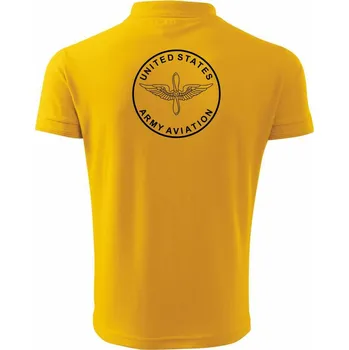 Pánská košile United states army aviation - Polokošile pánská Pique Polo 203 - M ( Žlutá )