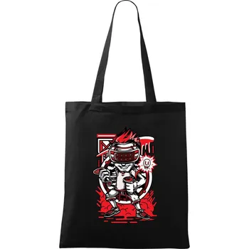 Nákupní taška Hráč virtualní reality - Taška bavlněná - 42 x 38 cm ( Černá )