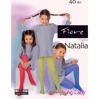 NATALIA 40den-dětské punčochové kalhoty Fiore red-červené