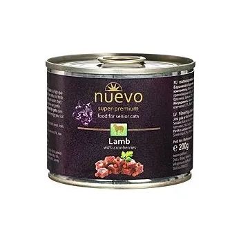 Krmivo pro kočku 12ks Nuevo kočka Senior Jehněčí s brusinkami konzerva 200g