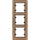 Trojrámeček svislý lumina passion dřevo černý dub Hager WL9136