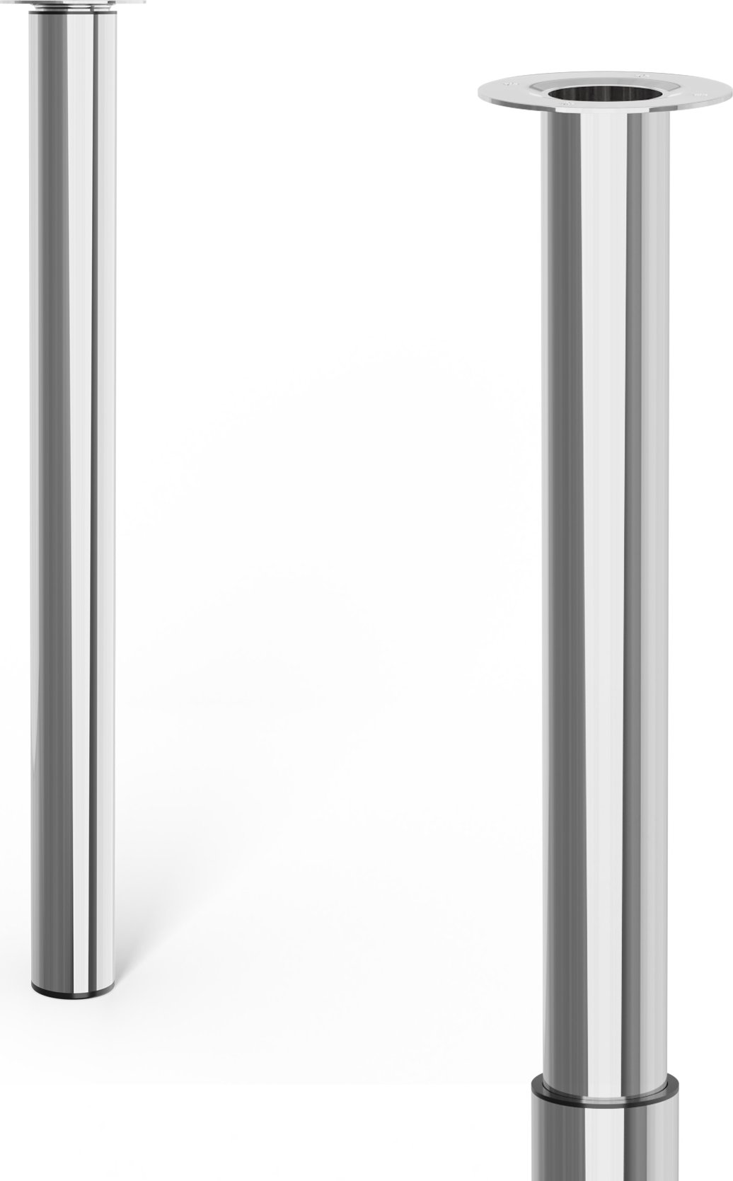 Walteco Nábytková noha průměr 60mm, výškově nastavitelná 700-1100mm, chrom
