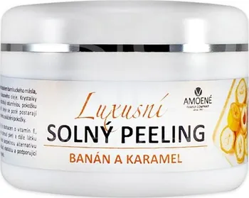 Tělový peeling Amoene Luxusní solný peeling 250 g banán a karamel