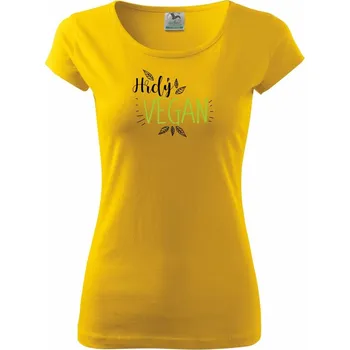 Dámské tričko Hrdý vegan - Dámské triko Pure - XS ( Žlutá )