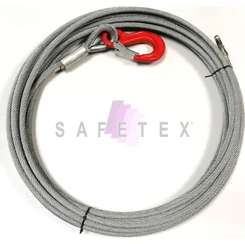 Lano Navijákové lano s hákem HERKULES 61kN průměr 10 mm, délka 10 m