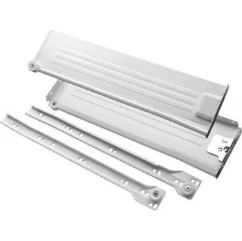 Zásuvkový kontejner Strong kolečkový výsuv s bočnicí 86/500mm barva: šedý