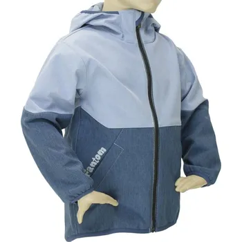 Chlapecká bunda Fantom softshellová bunda modro-modrý melír Velikost: 92