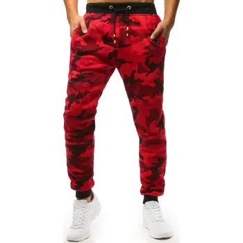 Pánské jogger tepláky camo Dstreet UX1467 červené XL
