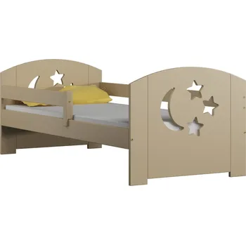 Dětská dřevěná jednolůžková postel MOLI 190x80 cm Wrobel vanilková