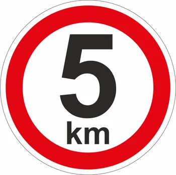 Podlahová značka PVC - MAX. POVOLENÁ RYCHLOST km podlahové samolepky 200 mm