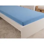 Levné jersey prostěradlo světle modré 180x200 cm