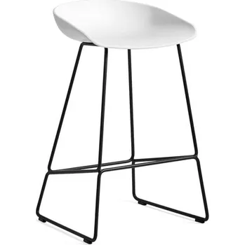 Barová židle HAY Barová stolička AAS 38 Low Black Powder Coated, white