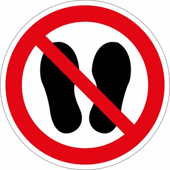 Podlahová značka PVC -NEVSTUPUJ DO PROSTORU podlahové samolepky 430 mm