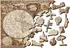 Puzzle Wooden City Antická mapa světa 2v1 300 dílků