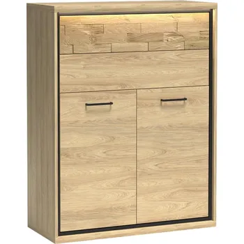 Komoda Mediolan - komoda M6 - natural hikora + dekorační deska