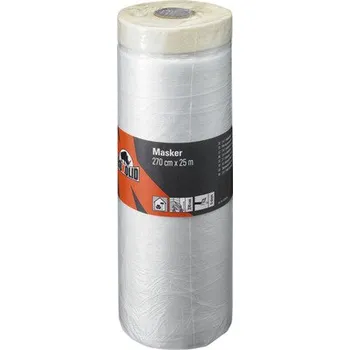 Lepicí páska Maskovací páska s fólií ROXOLID 270 cm x 25m