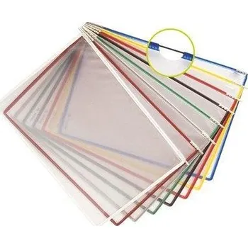 Rámeček s kapsou a úchyty Tarifold, A4, otevřený shora, šedé, 10 ks