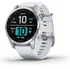 Chytré hodinky Garmin Fenix 7S Standard Edition, Silver/White Silicone Band