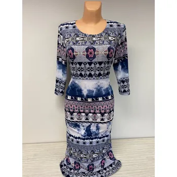 Dámské šaty Šaty DROJA , Barva Modrá, Velikost XXXL 54, Materiál 98% Polyester 2% Lycra