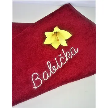 VERATEX Osuška s výšivkou Babička 70x140 Výběr ze 20 barev