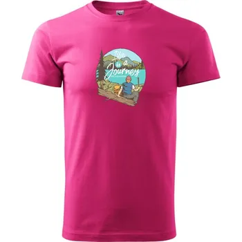 Pánské tričko The Journey Boy - Klasické pánské triko vyšší gramáže - S ( Purpurová )