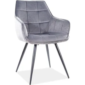 Jídelní židlička Casarredo Jídelní čalouněná židle TES VELVET šedá/černá