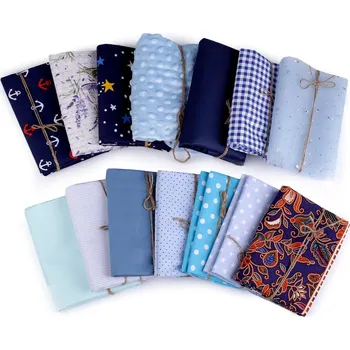 Zbytková metráž látek 1 ks, barva 2 modrá různé odstíny