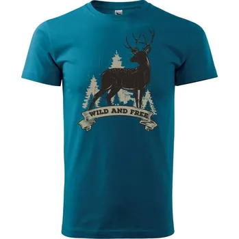 Deer rib - Klasické pánské triko vyšší gramáže - S ( Petrolejová )