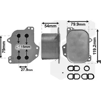 Chladič motoru Olejový chladič, motorový olej VAN WEZEL 03013701