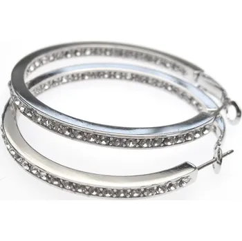 Náušnice Náušnice KRUHY 32mm Swarovski Rhodium