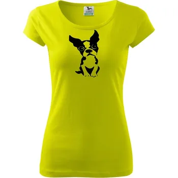 Bostonský teriér - Dámské triko Pure - S ( Limetková )