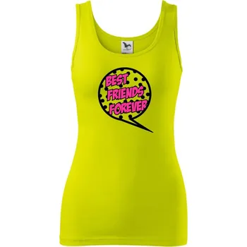 Dámské tričko Best friends bublina - Dámské tílko - L ( Limetková )