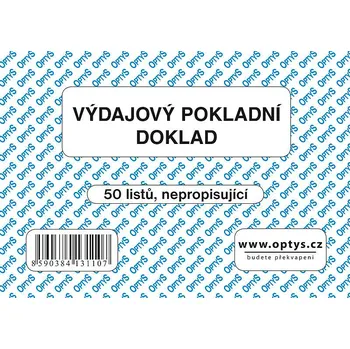 OP 1311 Výdajový pokladní doklad jednoduchý A6 50 listů