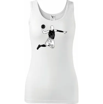 Dámské tričko Basketbalista ve výskoku - Dámské tílko - L ( Bílá )
