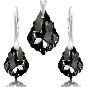 Souprava šperků Stříbrná souprava BAROQUE Swarovski Silver Night Stříbro 925/1000