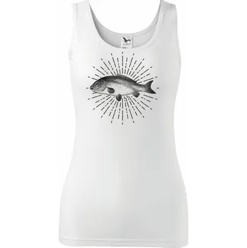 Dámské tričko Ryba v paprscích - Dámské tílko - 2XL ( Bílá )