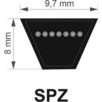TB 9,7x 912 Lw/ 925 La SPZ řemen klínový