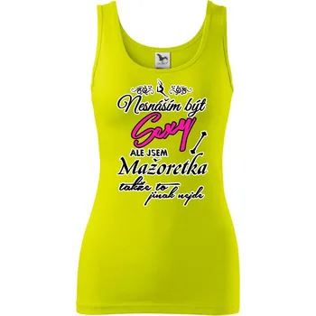 Dámské tričko Nesnáším být sexy - Mažoretka - Dámské tílko - 2XL ( Limetková )
