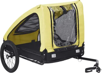 Přívěsný vozík pro psa vidaXL 92596 vozík za kolo žlutý/černý