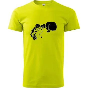 Pánské tričko Boxer obrys - Klasické pánské triko vyšší gramáže - 2XL ( Limetková )