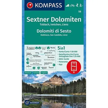 Sextner Dolomiten: Toblach, Innichen, Lienz/Dolomiti di Sesto: Dobbiacio, San Candido, Lienz 1:50 000 - Nakladatelství Kompass Karten [DE, IT, EN] (2019)