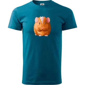 Morče - kreslené zepředu - Klasické pánské triko vyšší gramáže - XS ( Petrolejová )