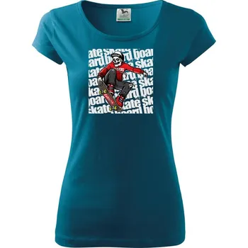 Skate red boy - Dámské triko Pure - XS ( Petrolejová )