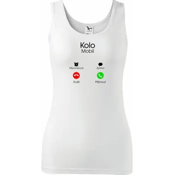 Dámské oblečení Kolo volá - Dámské tílko - S ( Bílá )