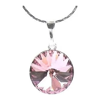 Náhrdelník Swarovski náhrdelník Rivoli 14MM Light Rose Rhodium