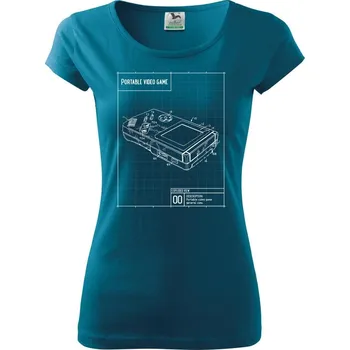 Nákres kapesní videohra - Dámské triko Pure - 3XL ( Petrolejová )